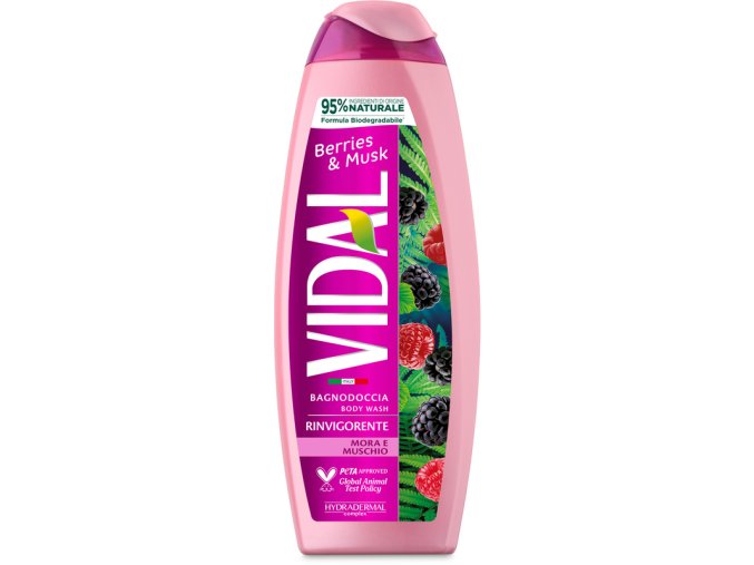 Vidal sprchový gel Berries & Musk, 500 ml