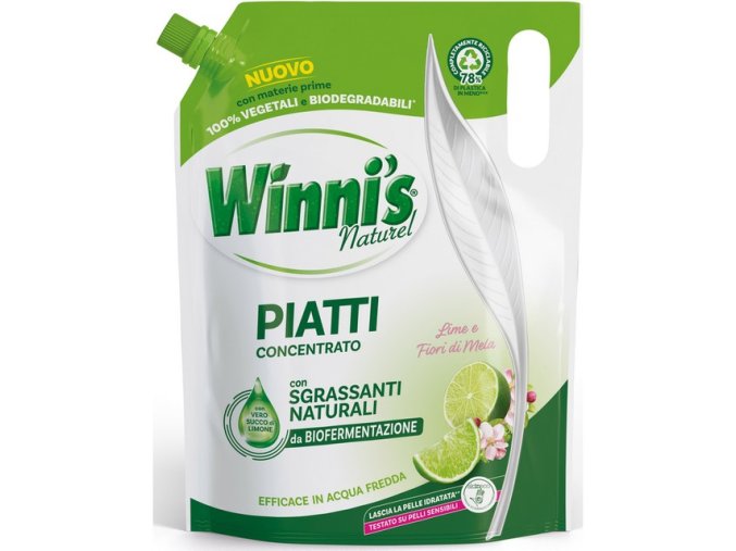 Winni's hypoalergenní mycí prostředek na nádobí s limetkou, 900 ml