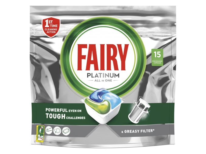 Fairy kapsle do myčky All In One Platinum, 15