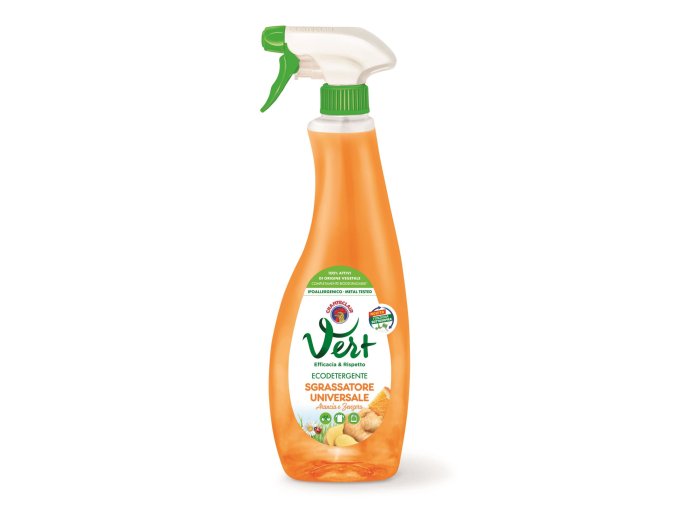 Chante Clair Vert Ecodetergente univerzální odmašťovač a čistič Arancia e Zenzero s rozprašovačem, 600 ml
