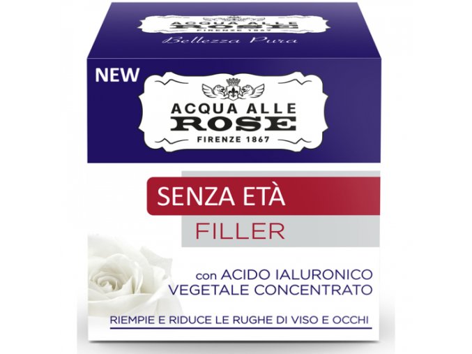 Acqua alle Rose Senza Età Filler pleťový krém proti vráskám s rostlinnou kyselinou hyaluronovou, 50 ml