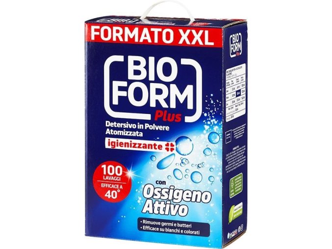 Bioform Plus Igienizzante prací prášek s aktivním kyslíkem, 100 pracích dávek