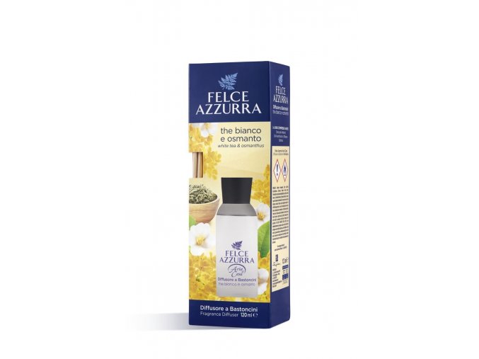 Felce Azzurra the bianco e osmanto aroma difuzér s ratanovými tyčinkami, 120 ml