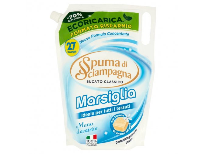 Spuma di Sciampagna prací prostředek s vůní Marseillského mýdla, 27 pracích dávek