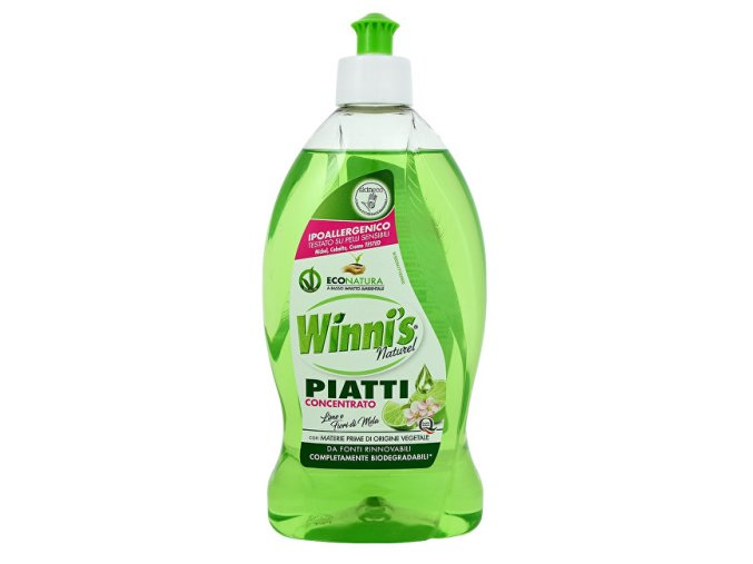Winni's hypoalergenní mycí prostředek na nádobí s limetkou, 625 ml