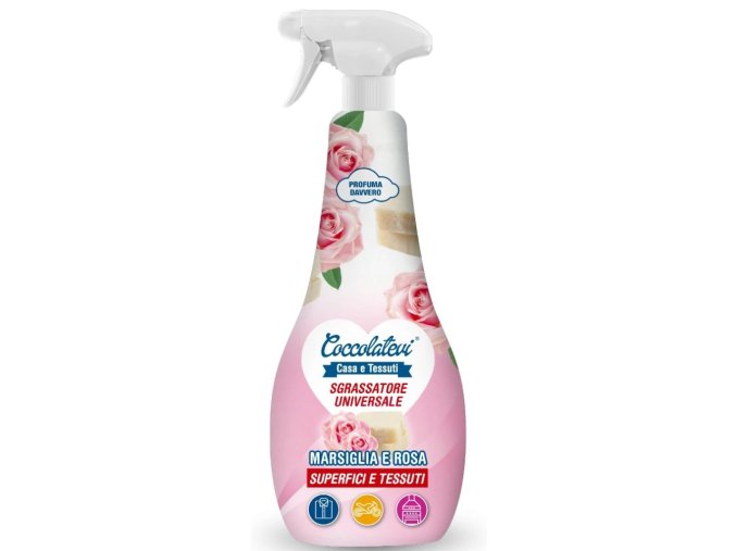Coccolatevi univerzální odmašťovač povrchů a tkanin Marsiglia e Rosa, 750 ml