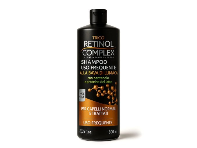 Retinol Complex Trico šampon pro normální a chemicky ošetřené vlasy se šnečím extraktem, 800 ml