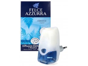 Felce Azzurra elektrický podsvícený osvěžovač vzduchu do zásuvky + náplň Talco Classico 20 ml