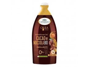 L'Angelica Olea Naturae Cacao e Nocciola Bio Emolliente sprchový gel pěna do koupele, 520 ml