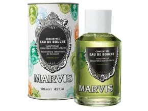 Marvis Strong Mint prémiová koncentrovaná ústní voda bez alkoholu, 120 ml