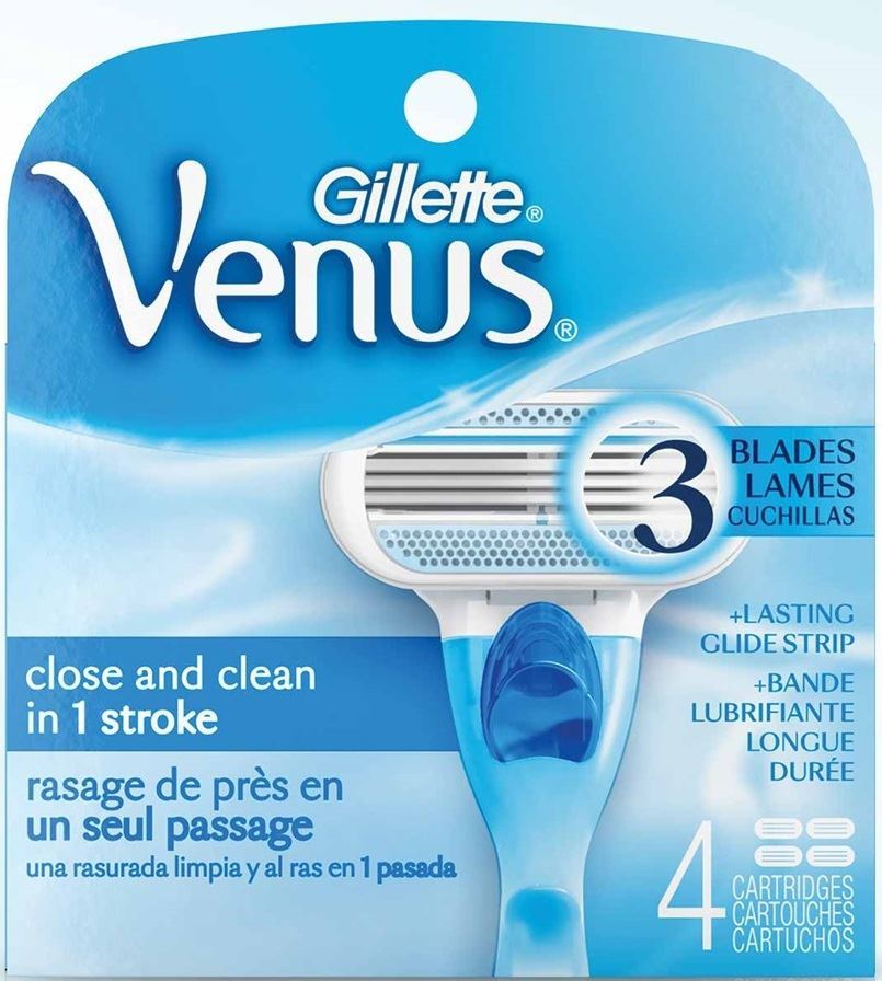 Gillette Venus náhradní hlavice k dámskému holicímu strojku se 3 břity, 4 ks
