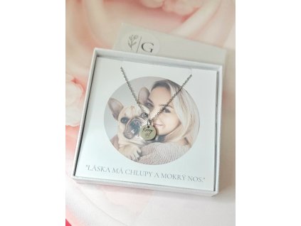 řetízek s medailonkem 10 mm - jméno mazlíčka II. vč. fotokrabičky