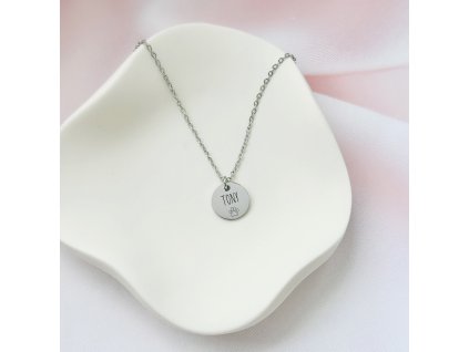 gravírovaný náhrdelník se jménem mazlíčka