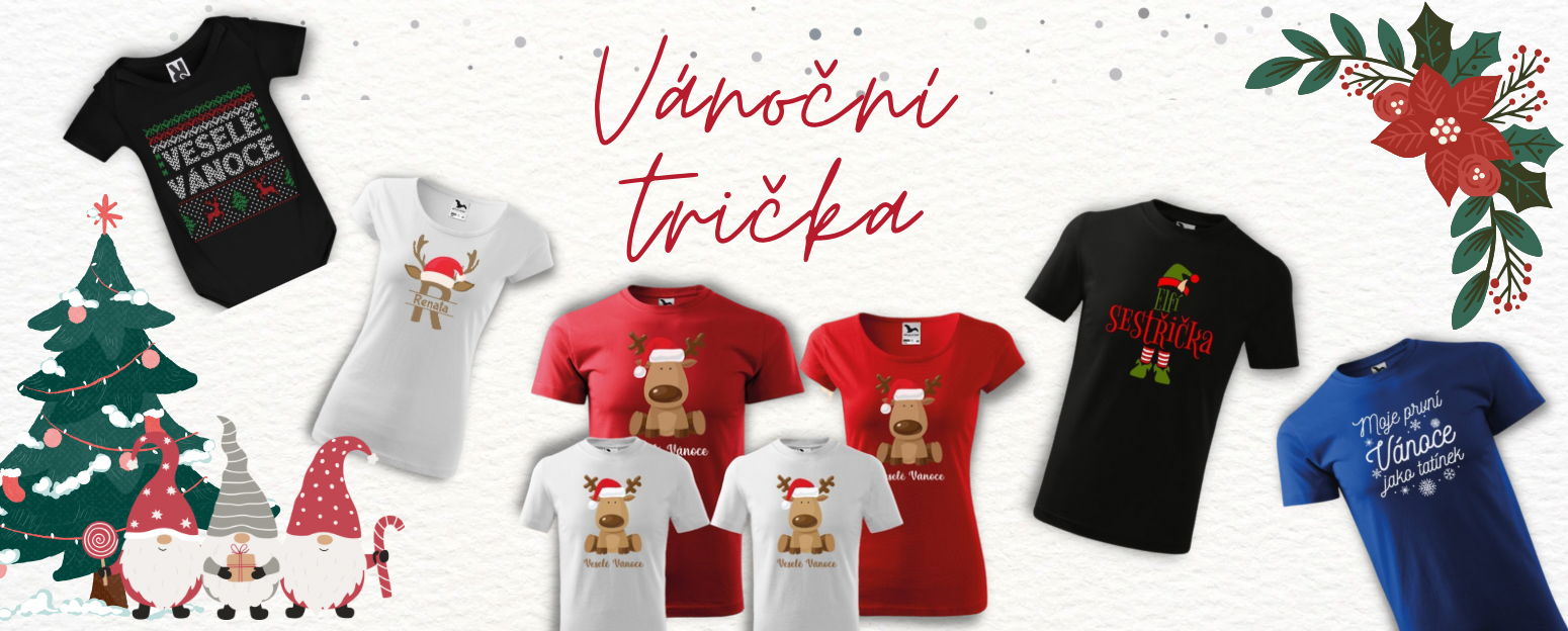 Vánoční trička