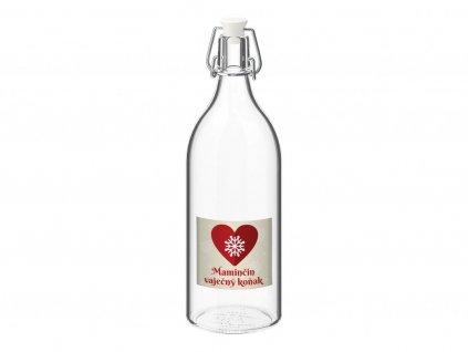 3306 lahev s etiketou vlocka v srdci