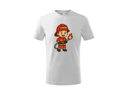 Dětské tričko hasič (Barva Nebesky modrá, Velikost 8)