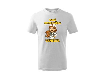 Dětské tričko malá veterinářka (Barva Růžová, Velikost 8)