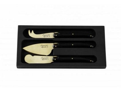 LAGUIOLE Style de Vie Premium sada nožů na sýr 3 ks zlatá čepel giving.cz