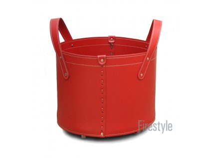 Kožený koš na dřevo Firestyle Tonda