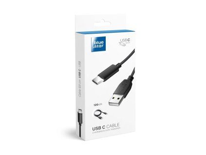 Cable USB A to USB C Blue Star Lite 3A 1,2 m black