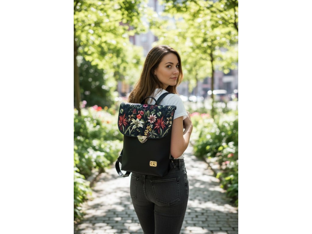 ROSIE čierny s kvetmi