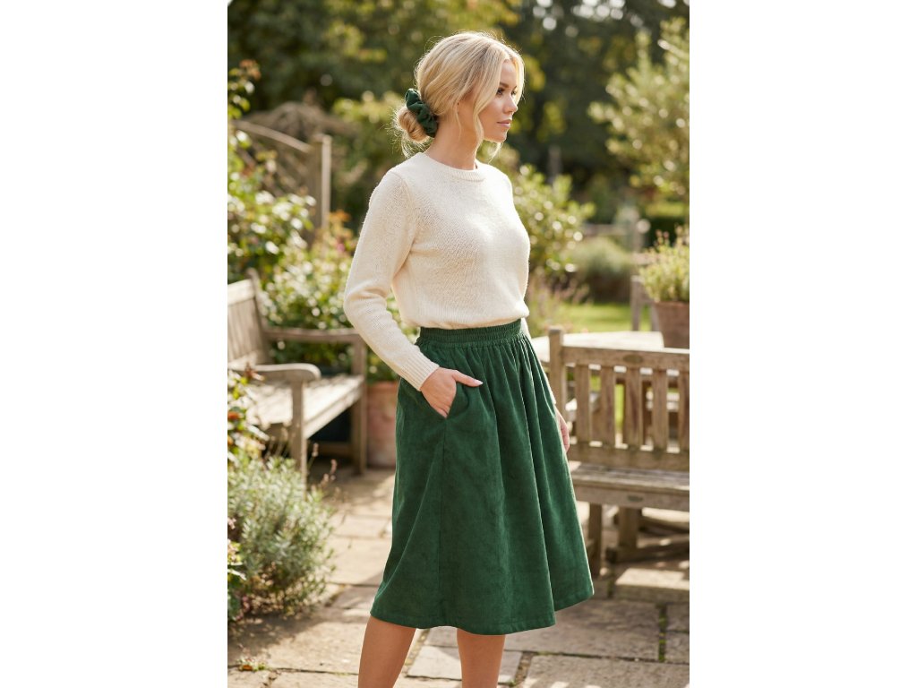 Menčestrová bavlnená forest odtieň 14