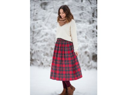 Sukňa karo červené