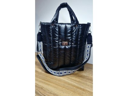 Kabelka ZARA čierna prešívaná