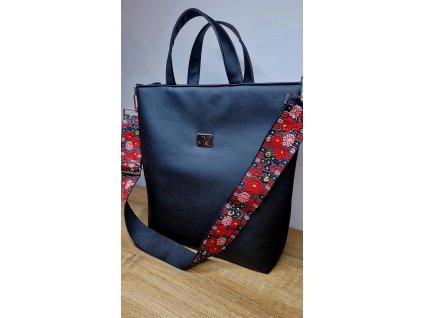 ZARA čierna vzorovaný remienok - strieborné kovanie