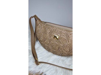 Kabelka LUNA mocca s ornamentom