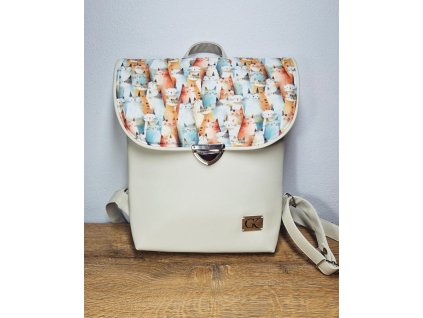 ROSIE béžový s mačičkami