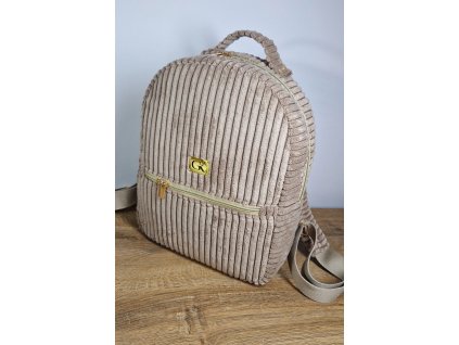 Ruksak LEO karamel menčestrový