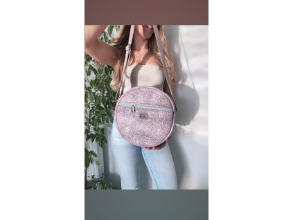 Olivia pastelová ružová reliéfna