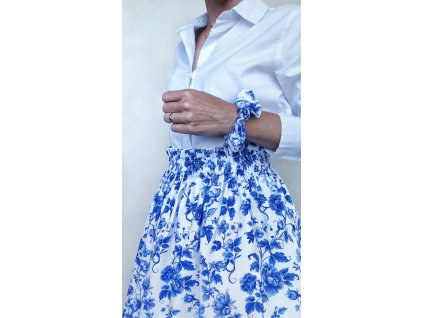 Sukňa modré kvietky