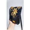 Minibag čierny zlaté kvety