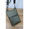 Minibag olivový s krajkou