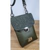 Minibag olivový s krajkou