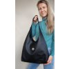 Hobobag kabelka VIOLET čierna koženka