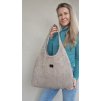 Hobobag kabelka VIOLET menčester béžová
