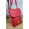 Minibag červený prešívaný
