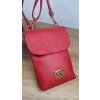 Minibag červený prešívaný