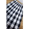 Sukňa karo veľké čierno biele