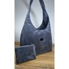 Hobobag kabelka imitácia brúsenej kože - šedá