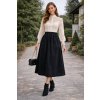 Sukňa menčestrová bavlnená čierna