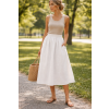 Sukna ľanová STONEWASHED PREMIUM white - biela