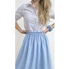 Sukna ľan s bavlnou light blue - aj iné odtiene
