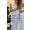Minibag modrý s ružou
