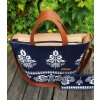 Modrá folk kabelka SÁRA - ľudový vzor