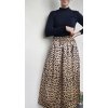 Saténova sukňa s leopardím zvieracím vzorom saténova  Sukňa namieru