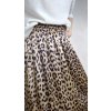 Saténova sukňa s leopardím zvieracím vzorom saténova  Sukňa namieru